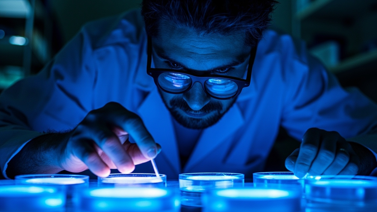 scientific discoveries 2026 breakthrough - researcher examining Alzheimer's brain protein fibrils in petri dishes