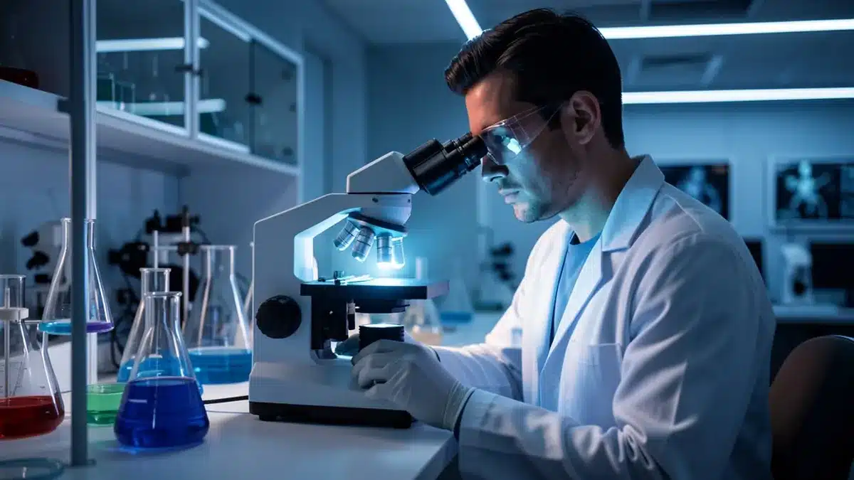 Lab discoveries you won't believe 2026 lab discoveries you won't believe 2026 scientist examining breakthrough microscope in modern research laboratory