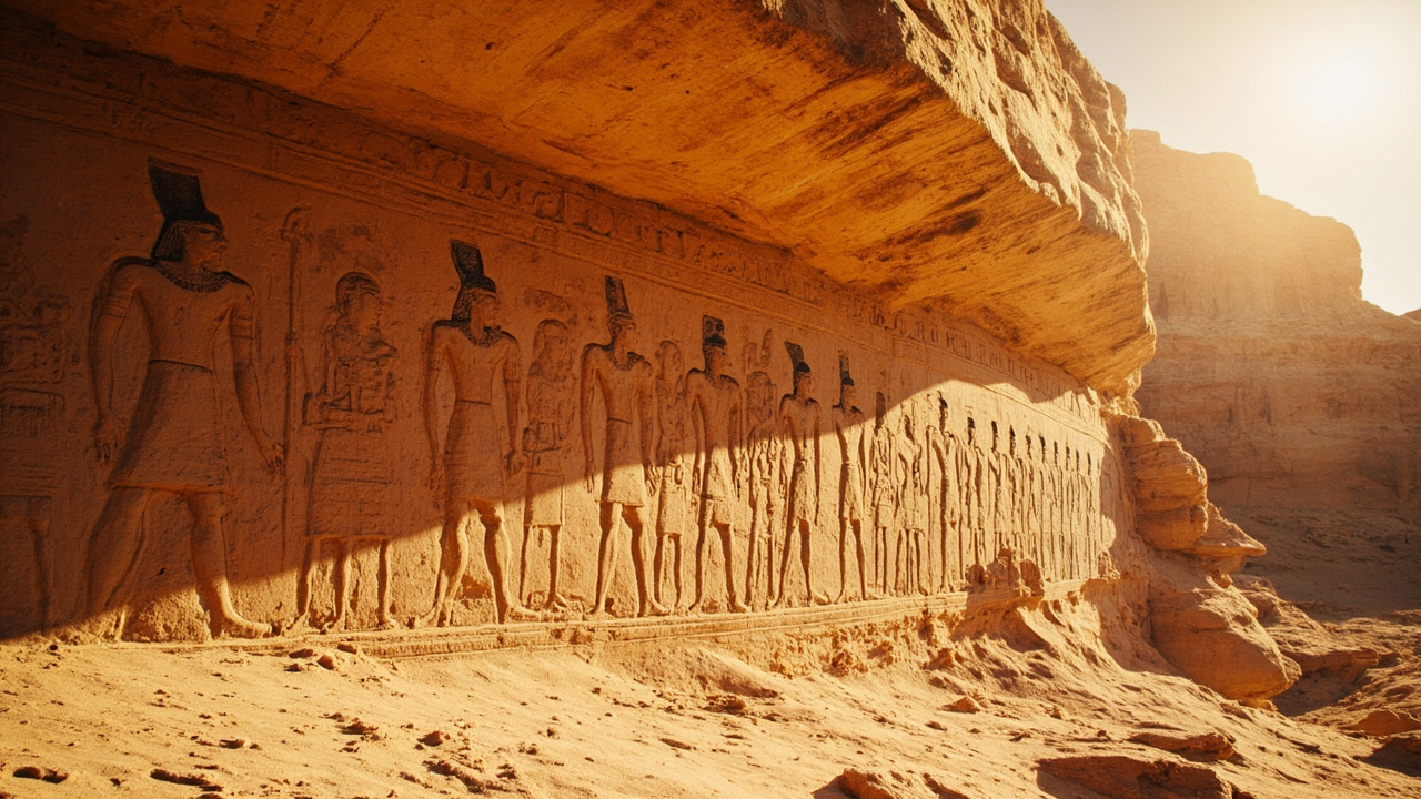 cave painting discovery 2026 - Egyptian Sinai rock art panel