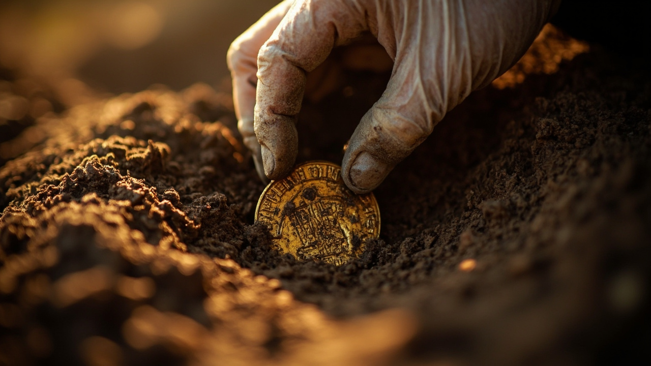 historic artifacts found 2026 - archaeological excavation of ancient coin