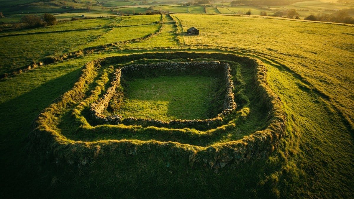 roman empire discoveries 2026 - overhead view of a small Roman auxiliary fort in Wales