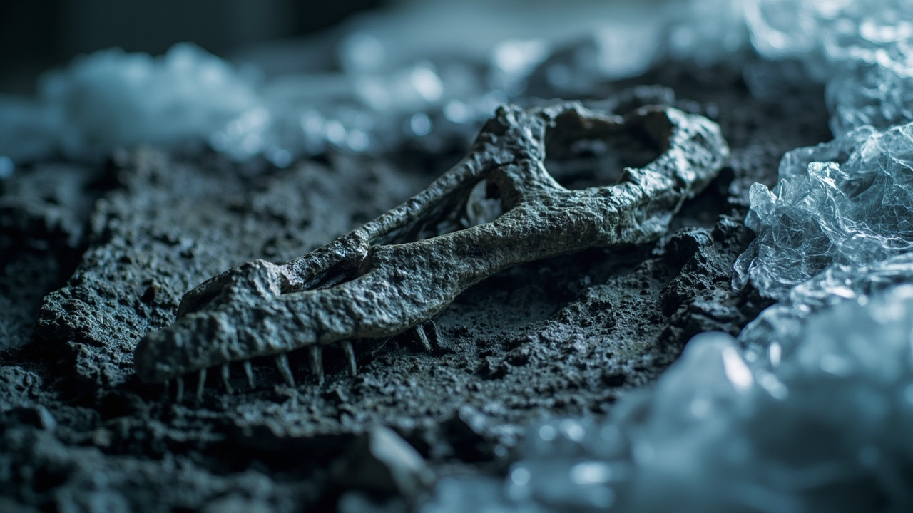 unbelievable animal stories 2026 - Antarctic dinosaur fossil embedded in rock