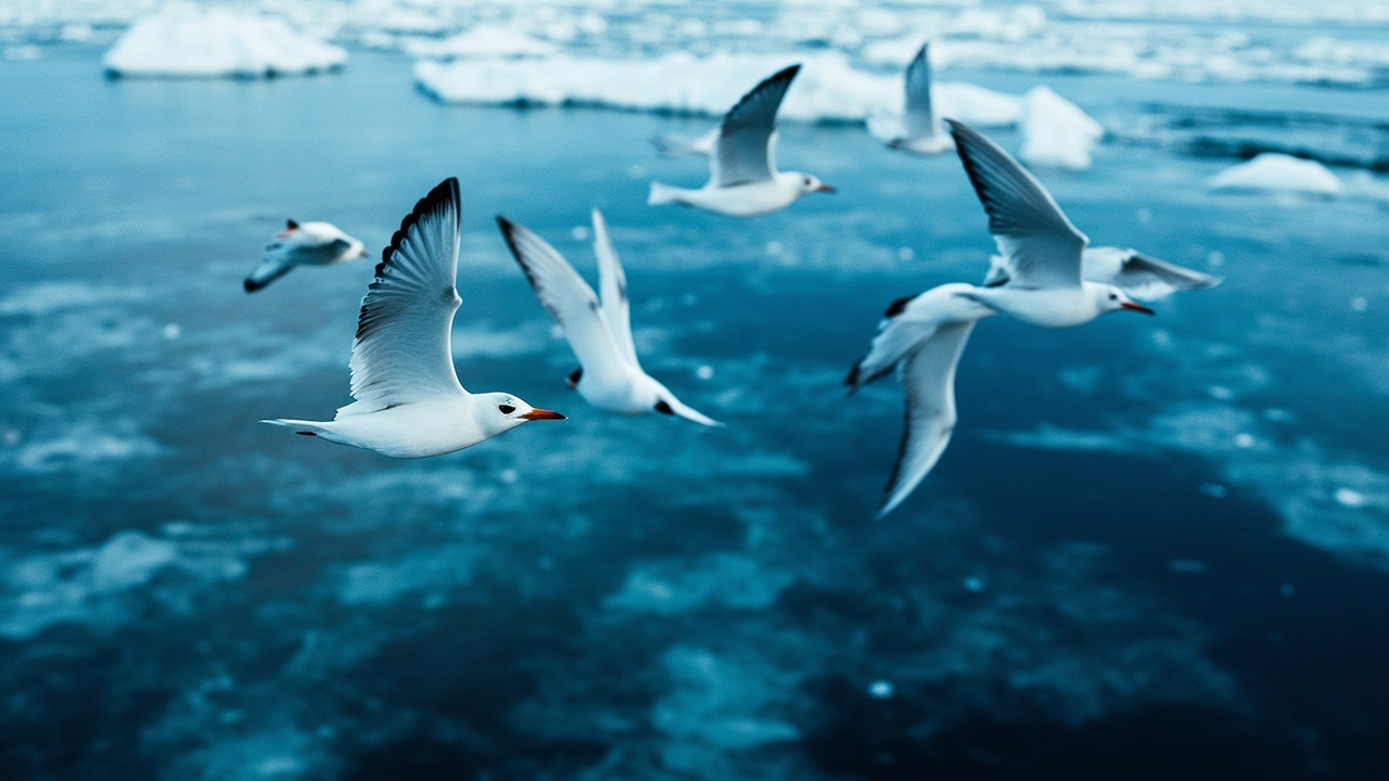bird migration patterns 2026 - arctic terns over arctic ocean