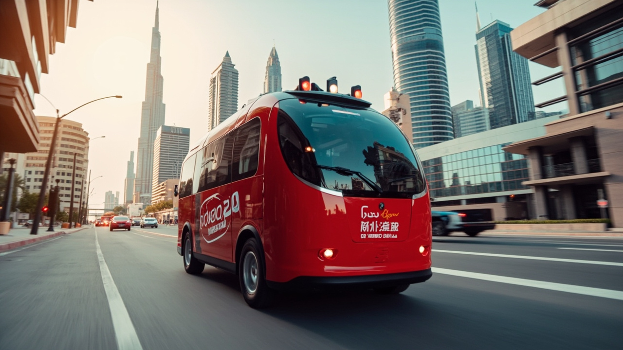 robotaxi deployment 2026 - Baidu Apollo Go robotaxi in Dubai downtown