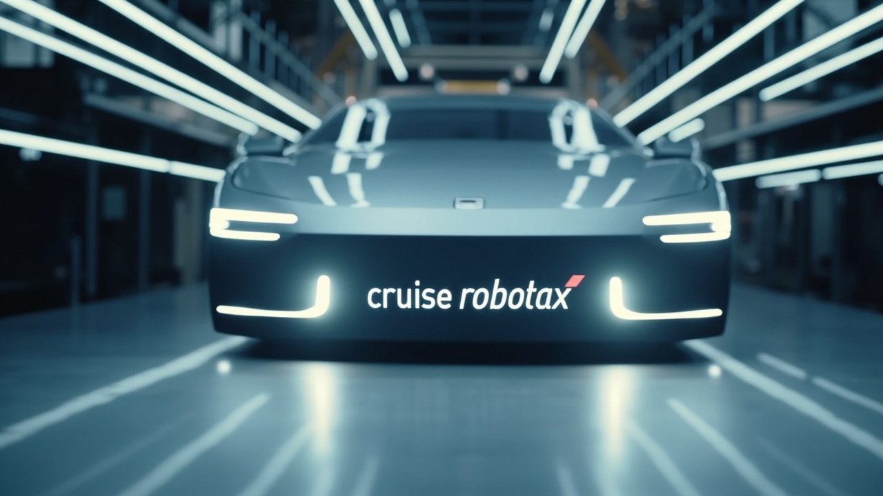 robotaxi deployment 2026 - Cruise robotaxi production line at General Motors factory