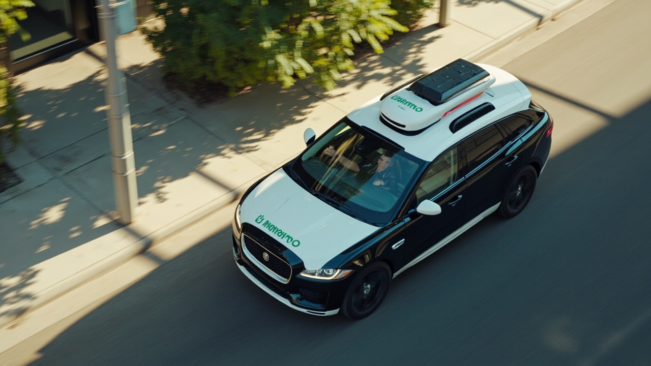 robotaxi deployment 2026 - Waymo driverless Jaguar I-PACE robotaxi in downtown Phoenix